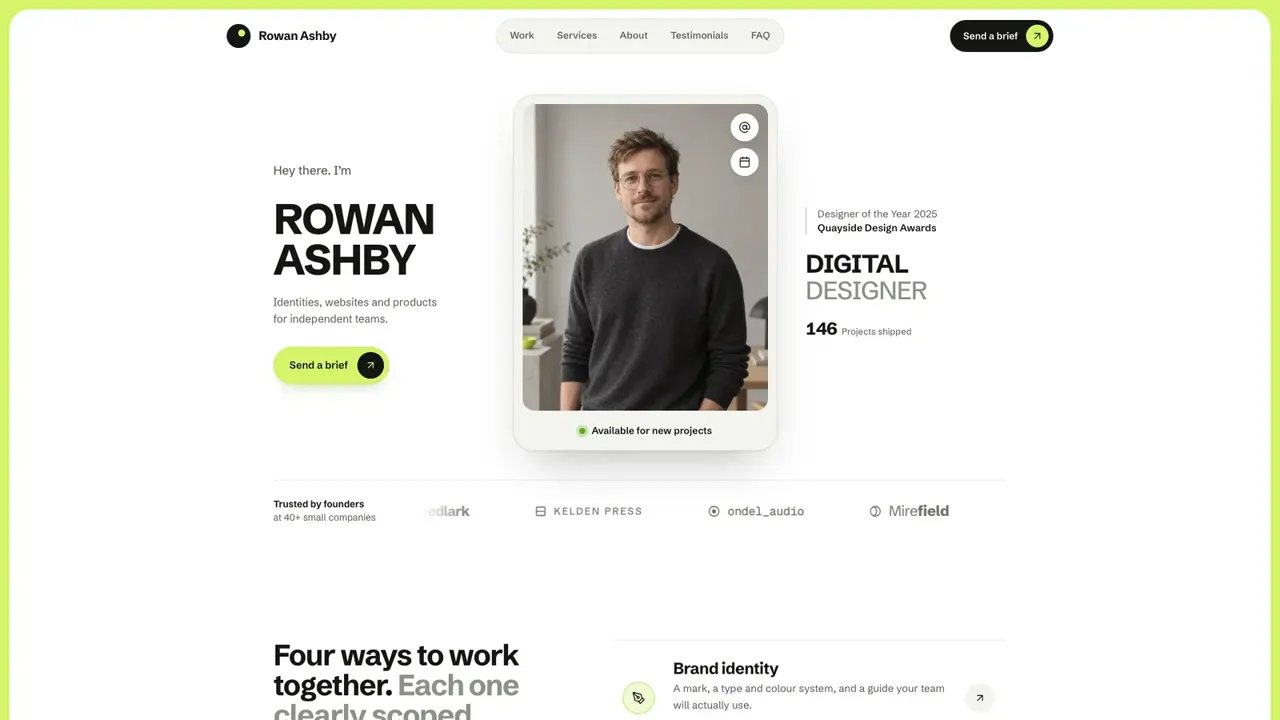 Lime-Frame Designer Portfolio preview