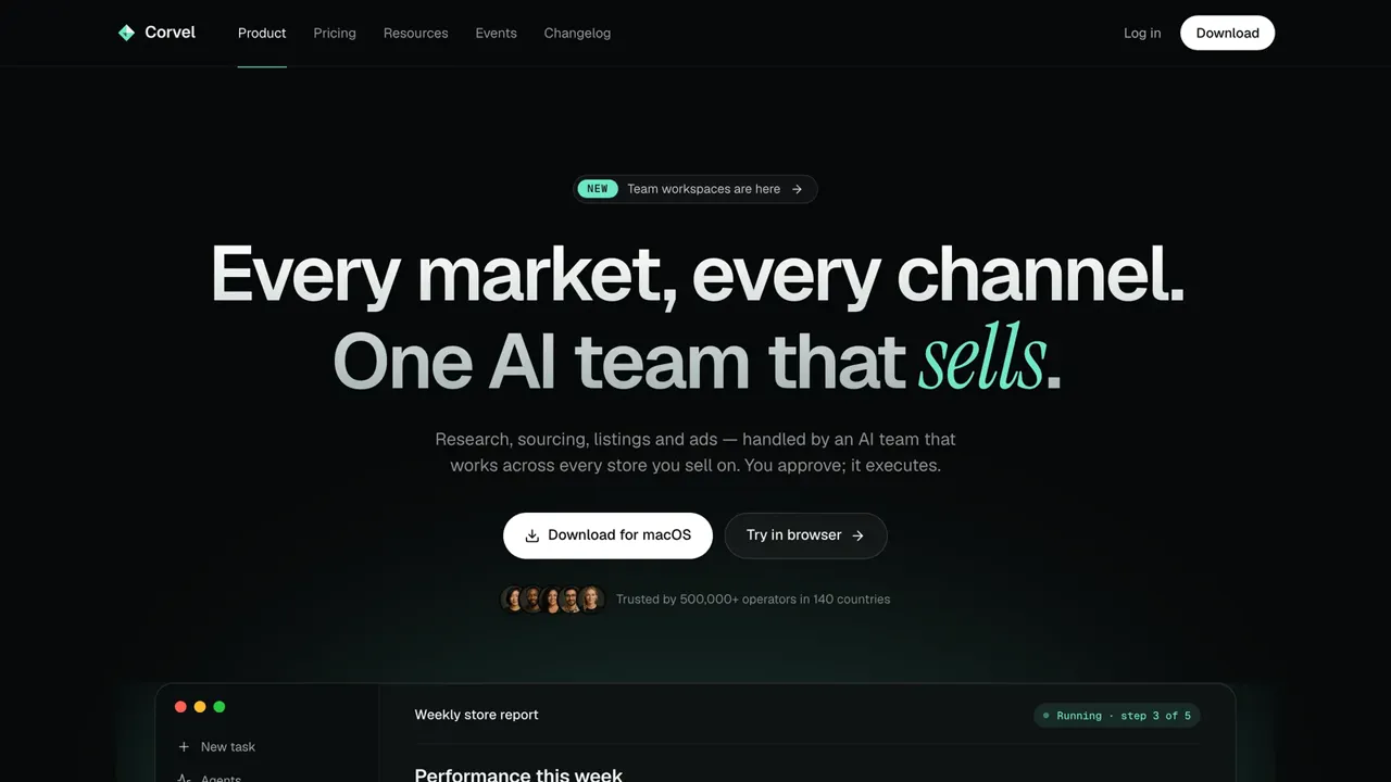 Mint Noir SaaS Site preview
