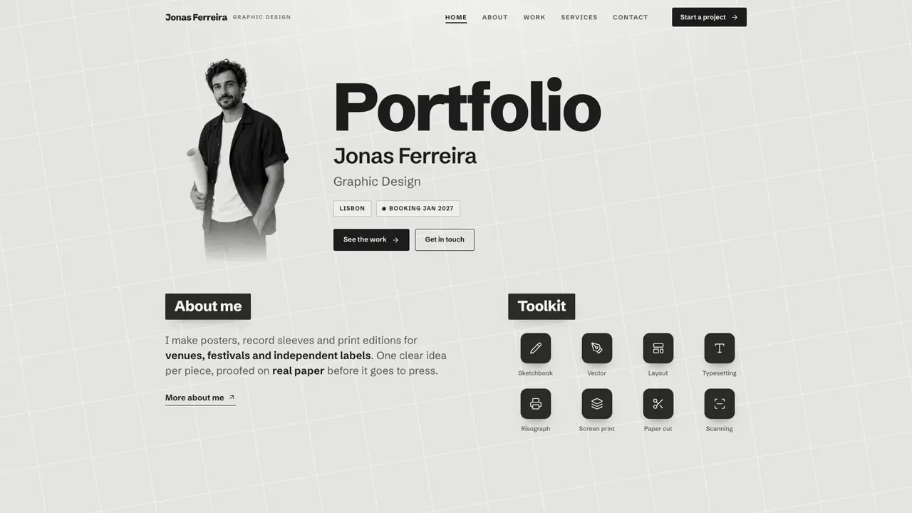Mono Designer Portfolio preview